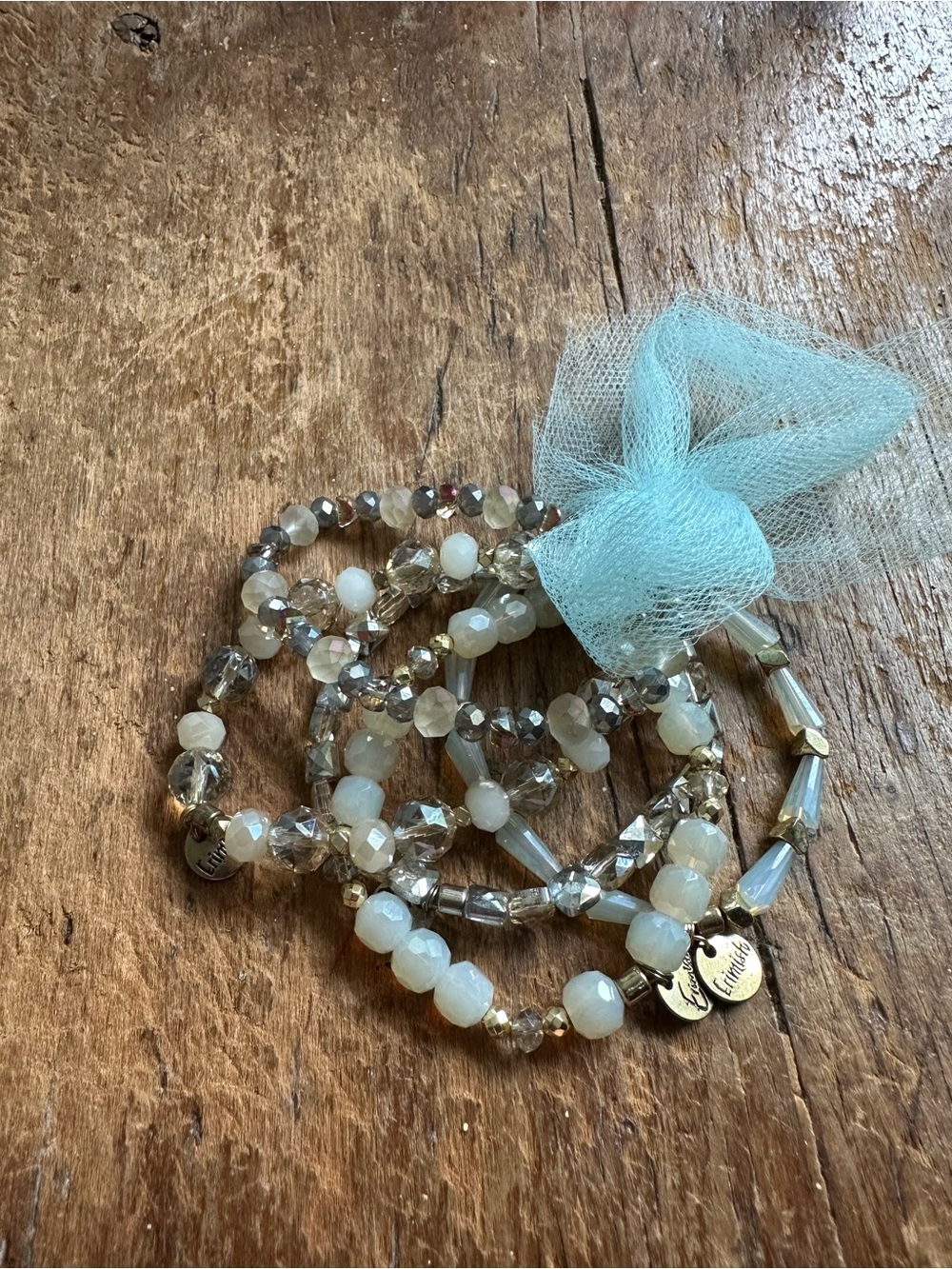Ermish Beaded Stretch Bracelet Stack set of 5